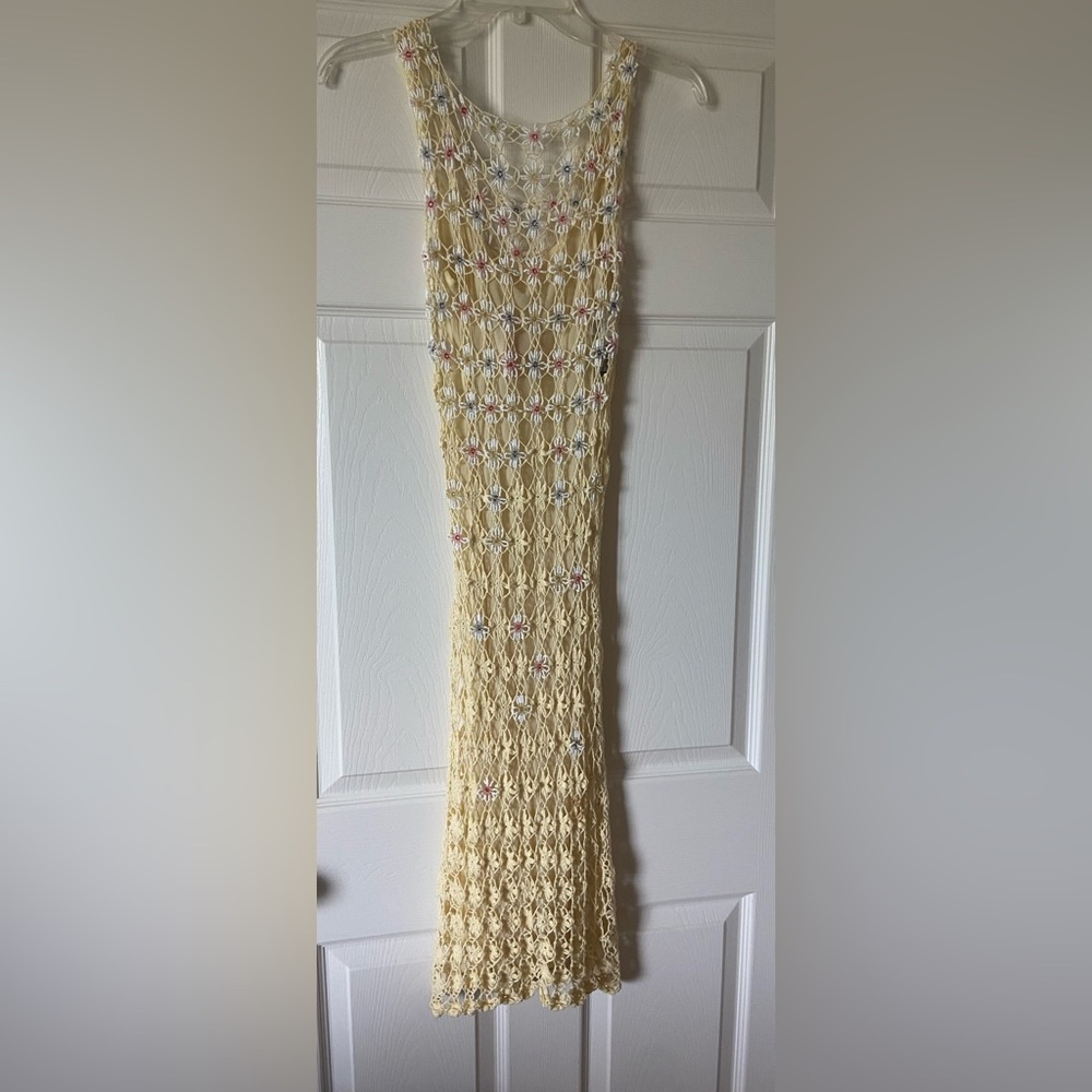 Vintage Moschino Cheap and Chic Crochet Beaded Dress Sz 6